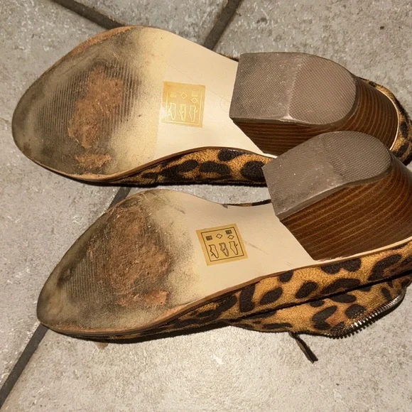 BEAST FASHION Leopard Print Ankle Booties - Picture 8 of 8